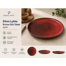 Porland Ethos Lykke Kırmızı Düz Tabak 18CM 04ALM005772