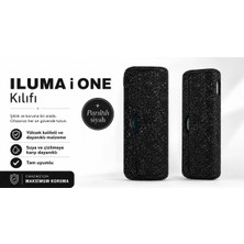 Siyah Parıltılı Iluma Prime ve I Prime Kılıfı ve Kapağı - Iqos Iluma Kılıf ve Yan Kapak - Iqos Kılıfı