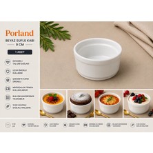 Porland Beyaz Sufle Kabı 9cm