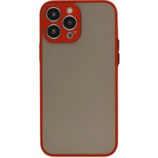 DS LLC Apple Iphone 13 Pro Kılıf Montreal Silikon Kapak - Kırmızı