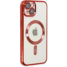 DS LLC Apple Iphone 14 Kılıf Kross Magneticsafe Kapak - Kırmızı