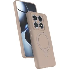 DS LLC Xiaomi Mi 14T Pro Regal Magsafe Standlı Kapak - Çöl Titanyum
