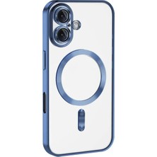 DS LLC Apple Iphone 16 Kılıf Kross Magneticsafe Kapak - Mavi