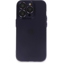 DS LLC Apple Iphone 14 Pro Max Kılıf Luko Lens Silikon - Derin Mor