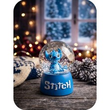 Ayder Online Satış Stitch Işıklı Kar Küresi - 9 cm x 6 cm - Mavi Hediyelik-Dekoratif  Kar Küresi