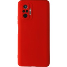 DS LLC Xiaomi Redmi Note 10 Pro Kılıf Nano Içi Kadife Silikon - Kırmızı