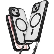 DS LLC Apple Iphone 15 Kılıf Enka Magsafe Silikon Kılıf - Siyah