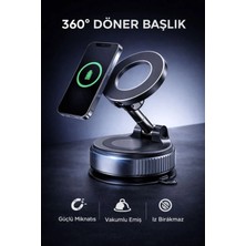 DS LLC 360° Ayarlanabilir Vakumlu Manyetik Telefon Tutucu – Güçlü Mıknatıs, Iz Bırakmaz Tasarım
