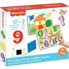 DS LLC FP2762 Fısher Prıce Tak Çıkar Puzzle Şekiller Sayılar