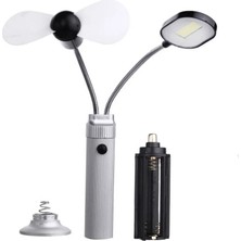 DS LLC Şarjlı Pervaneli Mıknatıslı LED Masa Lambası Taşınabilir Çok Fonksiyonlu Aydınlatma WT-093
