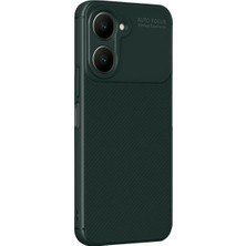 DS LLC Vivo Y18 Kılıf Auto Focus Karbon Kapak - Koyu Yeşil