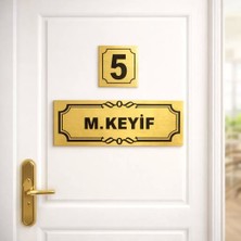 Outdoor One Metal Kapı İsimliği Gold Besmele 0015