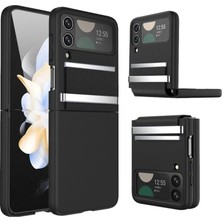 DS LLC Samsung Galaxy Z Flip 3 Kılıf Belt Flip Kapak - Siyah