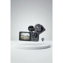 DS LLC 3 Kameralı Araç Içi Kamera Full Hd Ön Arka Iç Kayıt Geri Görüş Destekli