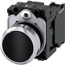 Siemens 3SU1150-0AB10-1BA0 Metal Yay Dönüşlü Siyah Buton Sıemens