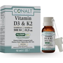 Conalt Vitamin D3 & K2 - Patentli D3 ve K2 İçeren Premium Damla Takviyesi (10 ml)