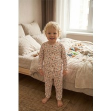 Mini & Sweet Bebek Pamuklu Uzun Kollu Penguen Desenli Alt Üst Pijama Takımı