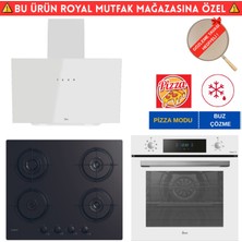 Hoover Vulpe  Beyaz Cam Dijital  Ankastre Set (HO3158W+ Cand-Y CVW6BB Siyah +HDG6C1GWTK)