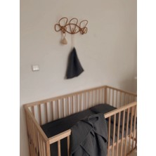 Cigit Keseli Organik Müslin Nevresim Takımı 100X135 cm +/ - 3cm Çarşaf 120X150 Yastık 35X45 cm Füme