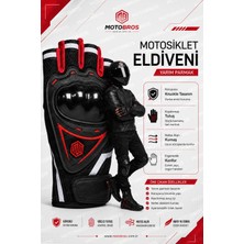 Motobros MW120R Parmaksız Motosiklet Eldiveni Yazlık Yarım Motorcu Eldiveni Kaydırmaz Tutuculu