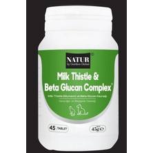 Natur Milk Thistle & Beta Glukan Kedi Köpek Karaciğer & Bağışıklık Destekli 45 Tablet