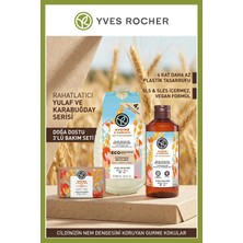 Yves Rocher Vegan 3'lü Duş Seti Yulaf Karabuğday - 400 ml Duş Jeli + 600 ml Yedek + Katı Sabun