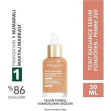 Yves Rocher Işıltı Etkili Serum Fondöten – Hyaluronik Asit Içerikli, Teint Radiance, Vegan Formül Pembe 200