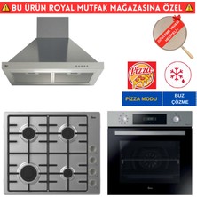 Hoover Empoli Inox  Turbo Ankastre Set (HO3158IN+ HHW6LMX Emaye + HCH6MXTK )
