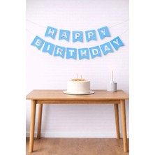 Baloncu Nene Mavi Karton Happy Bırthday Yazısı Doğum Günü Banner Doğum Günü Süsleri Doğum Günü Balonları