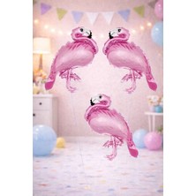 Baloncu Nene 3 Lü Flamingo Folyo Balon Doğum Günü Folyo Balon Karekter Folyo Balon Çocuk Doğum Günü Balon