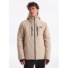 Discovery Expedition D4WM-MNT3321 Bej Baskılı Erkek Mont