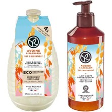 Yves Rocher Yulaf Karabuğday Refill Duş Jeli 600ML & Nemlendirici Vücut Losyonu 390ML 2'li Set