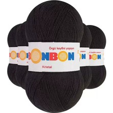 Just Cheap Store 5 Adet Kristal El Örgü Lif Ipi Siyah 98206 - Bonbon Mudanis