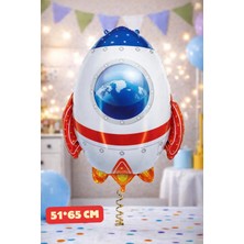 Baloncu Nene Uzay Mekiği Folyo Balon Doğum Günü Folyo Balon Karekter Folyo Balon Çocuk Doğum Günü Balon
