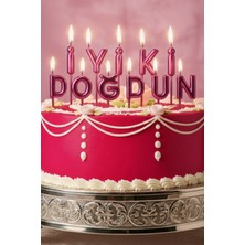 Baloncu Nene Pembe Iyiki Doğdun Yazılı Pasta Mumu Doğum Günü Pasta Mumu Yaş Doğum Günü Mumu