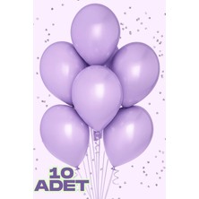 Baloncu Nene 10 Adet Metalik Lila Parlak Balon Doğum Günü Kutlama Süs ve Malzemesi