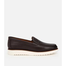 Hotiç 02AYH324910A480 ERKEK Deri Kahverengi Delikli Hafif Tabanlı Klasik Loafer