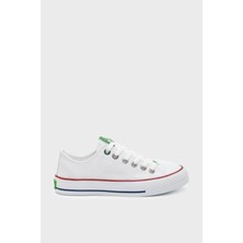 Benetton Kadın Kısa Converse Spor Ayakkabı Beyaz BN-30196