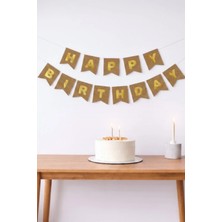 Baloncu Nene Kraft Gold Yazılı Karton Happy Bırthday Yazısı Doğum Günü Banner Doğum Günü Süs Doğum Günü Balonları