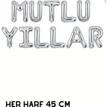 Baloncu Nene Gümüş Mutlu Yıllar Folyo Set Balon Doğum Günü Helyum Doğum Günü Süs Kutlama Çocuk Doğum Günü