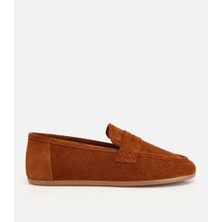 Hotiç 01AYH322290A430 KADIN Süet Derii Taba Yumuşak Dokulu Günlük Loafer