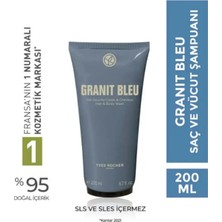 Yves Rocher Granit Bleu Saç ve Vücut Şampuanı 200 ml Marin Koku Ferahlatıcı Erkek Bakım Etki Duş