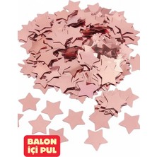 Baloncu Nene Rose Gold Yıldız Desenli Balon Içi Konfeti Pul Parçaları Balon Süs Doğum Günü Süs 20 Balonluk