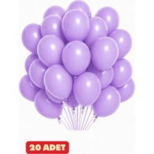 Baloncu Nene 20 Adet Pastel Lila Balon | Açık Mor Balon | Parti Balonu | Doğum Günü Balon Seti