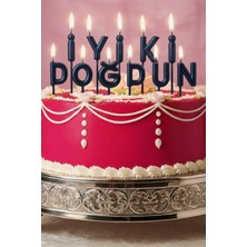 Baloncu Nene Mavi Iyiki Doğdun Yazılı Pasta Mumu Doğum Günü Pasta Mumu Yaş Doğum Günü Mumu