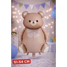 Baloncu Nene Karamel Oturan Ayı Folyo Balon Doğum Günü Helyum Balon Doğum Günü Süs Kutlama Çocuk Doğum Günü Balon