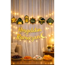 Baloncu Nene Hoşgeldin Ramazan Işıklı Süs | 3 Metre LED + 6’lı Ramazan Sarkıt Dekor