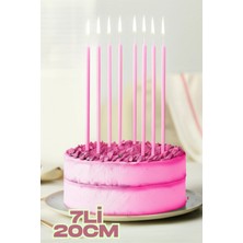 Baloncu Nene Metalik Pembe Pasta Mumu Çoklu Paket Doğum Günü Özel Gün