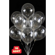 Baloncu Nene 10 Adet Şeffaf Balon Konfeti Koymak Için Balon Konfeti Pul Uyumlu Balon Doğum Günü Kutlama Süs