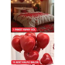 Baloncu Nene 10 Adet Kalpli Balon 1 Paket Yapay Gül Yaprağı Sevgililer Doğum Günü Yıl Dönümü Evlilik Teklifi Süs